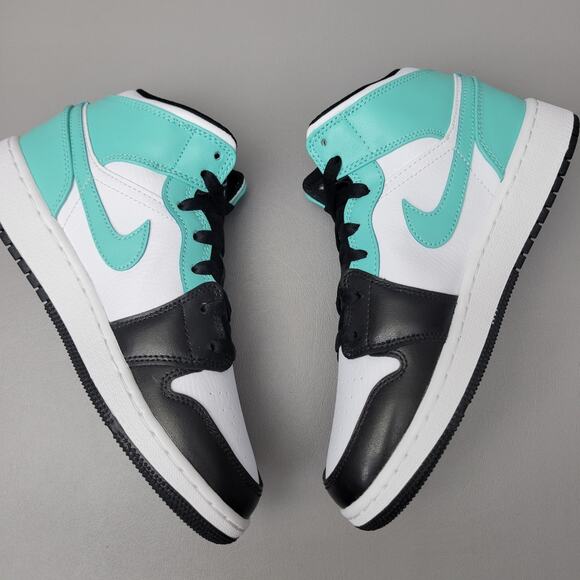 Nike Air Jordan 1 Mid Tropical Twist Igloo Black (554725-132)Youth Size 5 - Picture 2 of 10